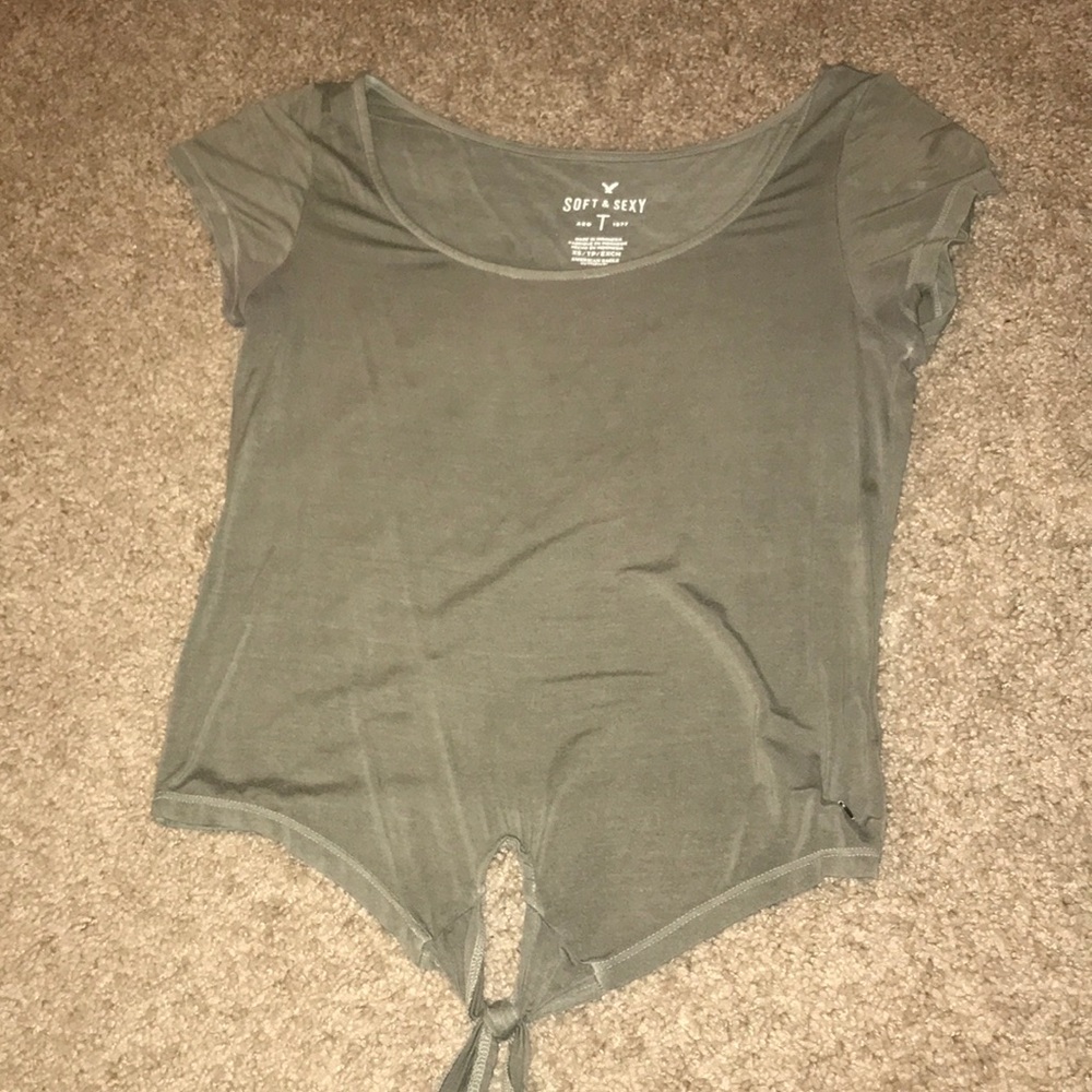 Olive Green Tie Top